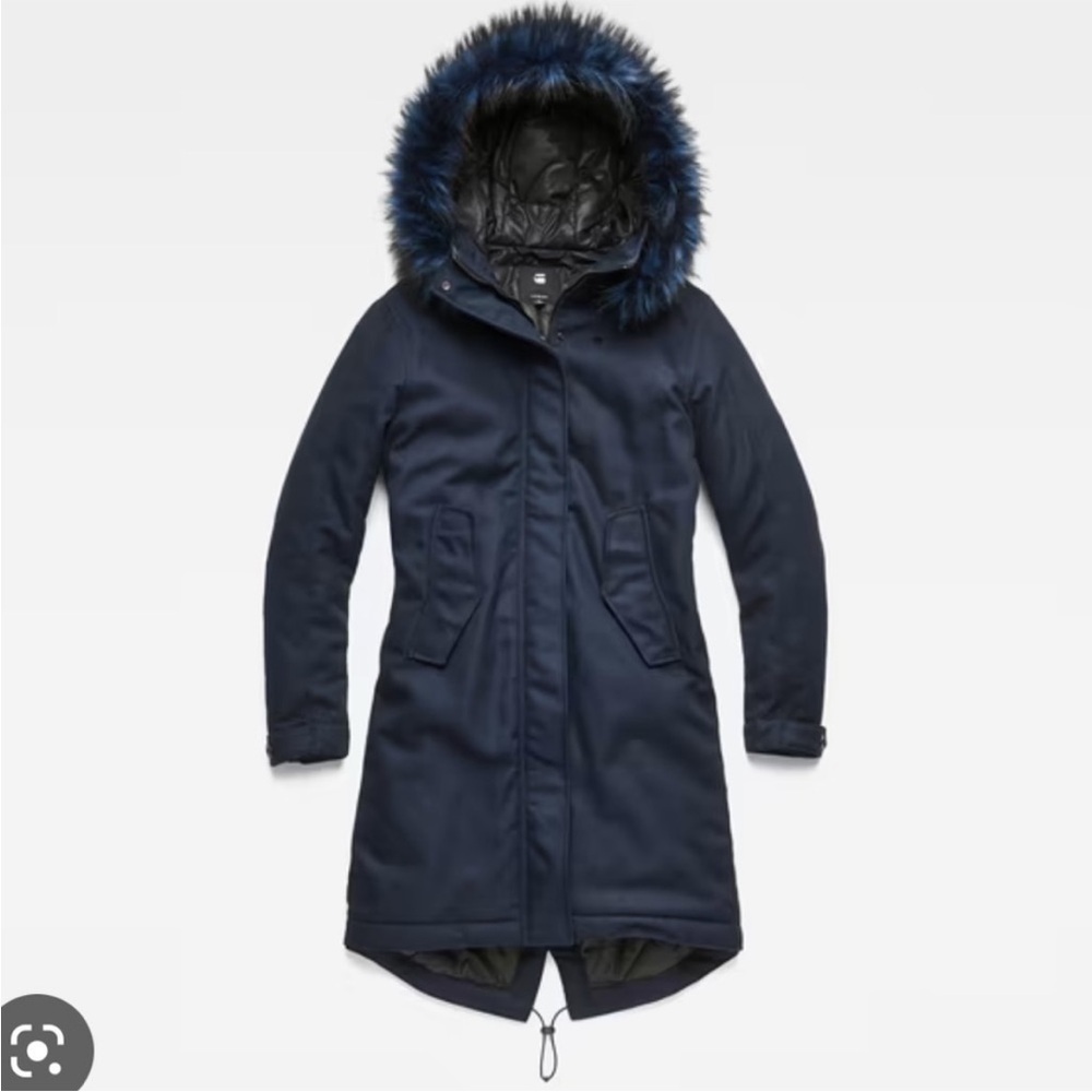 G-Star NWOT Rovic Boyfriend padded parka coat navy S - Picture 11 of 15